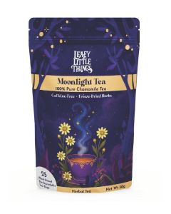 Moonlight Chamomile Tea / Herbal Tea Bags / 100% Pure Freeze-Dried Chamomile / Stress Relief & Sleep Support Tea / Caffeine Free / No Added Sugar Tisane / 25 Tea Bags