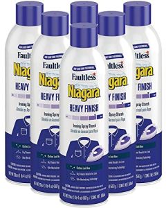 Heavy Starch Spray 20 oz 6Pack Niagara Heavy Finish Liquid Starch Iron Aid Spray Pack for Clothes Fabrics