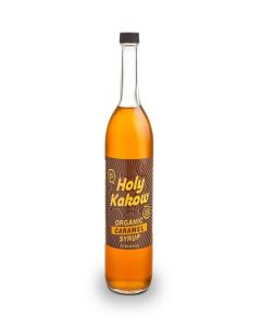 Holy Kakow Cafe Organic Caramel Syrup - Caramel Coffee Syrup, Organic Syrup for Coffee, Caramel Syrup for Coffee, Add to Latte, Cocktail and Shake, Real Food Ingredients, Specific Flavor - 750ml