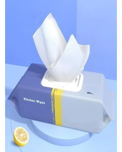 KPS 80 PCs Kitchen Cleaning Wipes / Wet Wipes For Kitchen / Towel Tissue For Pans/Bowls/Tabletop/Ceramic Tiles/Sink / Household/Kitchen Cleaning Supplies (Pack of 1,Multicolor)