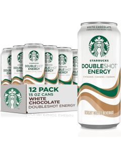 Starbucks Doubleshot Energy Drink Coffee Beverage White Chocolate Iced Coffee 15 fl oz Cans 12 Pack