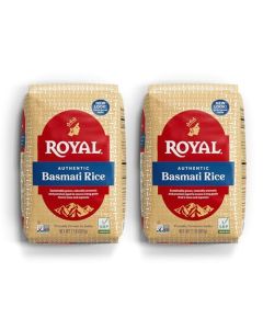 Royal Naturally Aged Authentic Long Grain Indian White Basmati Rice 2 lb Pack of 2
