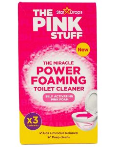 The Pink Stuff The Miracle Power Foaming Toilet Cleaner 3 Treatments Self Activating Pink Foam 300 Grams