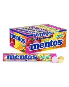 Mentos Chewy Mint Candy Roll Fruit Mint Candies 14 Pieces Per Roll 15 Count Party Pack