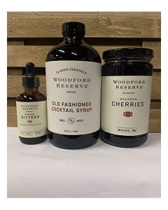 Woodford Old Fashioned Bundle of Orange Bitters, Cherries and Old Fashioned Syrup