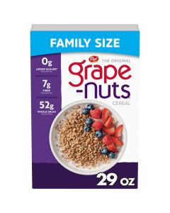 GrapeNuts Original Breakfast Cereal Crunchy Whole Grain Wheat and Barley Cereal NonGMO Project Verified 29 OZ Box Pack of 10