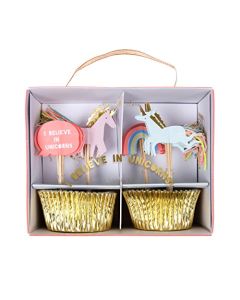 Meri Meri Cupcake Kit I Believe In Unicorns Pack of 24