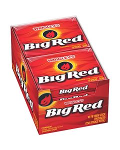 BIG RED WRIGLEYS Cinnamon Chewing Gum Bulk Pack 15 Stick Pack of 10