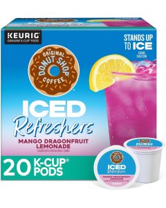 The Original Donut Shop Iced Refreshers Mango Dragonfruit Lemonade K-Cup Pods - 20 Count