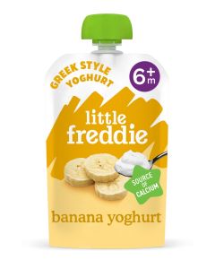 Organic Banana Greek Style Yoghurt baby food pouch +6m 100g