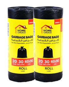 30 Gallons,Biodegradable Garbage Bags Rolls 60*90, pack of 2(40 Garbage Bags), Small Bin Liner