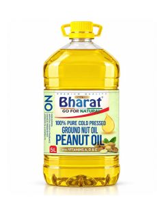 Bharat GroundNut Oil - Pure Cold Pressed 5 Litre with Vitamins A, D & E
