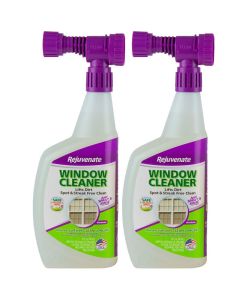 Rejuvenate Outdoor Window Spray and Rinse Cleaner with Hose End Adapter 2 x 32oz