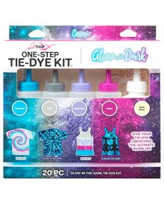 Tulip Glow in The Dark Cosmic Galaxy 4Color TieDye Kit with Glow Mix