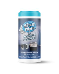 MiracleWipes for Microwaves and Cooktops Easily Removes Food and Grime Buildup Safe and Convenient Stove Top Cleaner Great for Home and Kitchen Use 60 Count