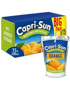Capri Sun Drinking Fruit Juice Pouch In Orange Flavor- 15X200ml