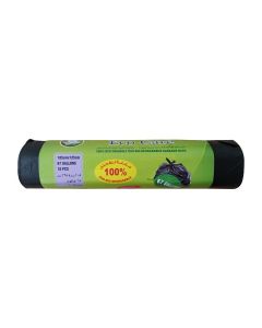 Eco Care Black Garbage Bag Roll, 10S, 67 Gallon - 105X125