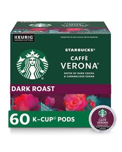 Starbucks KCup Coffee Pods Dark Roast Hot or Iced Coffee Caff Verona 60 Keurig Pods