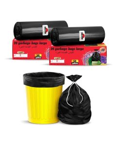 Shalimar Premium OXO Biodegradable Garbage Bag with Tie, 40 Bags, 75x103 cm, Black, Heavy Duty Leak Proof Lavender Scented Trash Bags for Home and Office Use