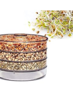 Plastic Sprout Maker Sprout Maker Box Hygienic Sprout Maker With 4 plastic Container Organic Home Making Fresh Sprouts Beans For Living Healthy Life Sprout Maker 4 Bowl Sprout Maker