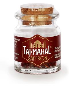 Taj Mahal Saffron Glass Jar 1 Gram