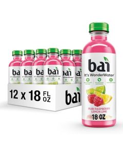 Bai Antioxidant Infused Water Beverage Raspberry Lemon Lime with Vitamin C and No Artificial Sweeteners 18 Fluid Ounce Bottle 12 Pack