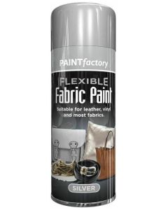 Eliz Paint Factory Flexible Fabric Paint Color 200ml - Suitable for Any Type of Fabric Leather Vinyl Textile Clothes Fast Drying Perfect Solution for Projects (Silver)