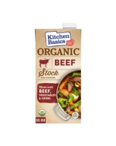 Kitchen Basics Organic Beef Stock 32 oz Carton Enrich the Flavor of Broth Pot Roast Chili and Soups Perfect for Stocking Up