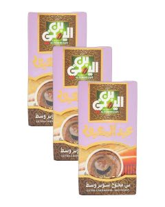 Abdelmaboud Extra Cardamom Ground Coffee – Medium Roast, Fine Grind – 3 x 100g Bundle / Intense Cardamom Aroma