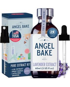 SAENA BAKING CO Angel Bake Lavender Extract - 2 Oz Natural Flavoring for Baking and Mixology