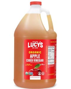 Lucys Family Owned GALLON SIZE Organic With the Mother Apple Cider Vinegar Unfiltered Unpasteurized NonGMO and Raw