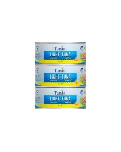 Tania Light Tuna Fish Meat In Soyabean Oil- 3X170gms