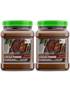 Bliss of Earth Dark Cocoa Powder 500g(Pack of 2) / Alkalized Unsweetened Cocoa Powder / Pure Baking Cocoa for Cakes, Brownies & Hot Chocolate / Vegan & Keto Friendly