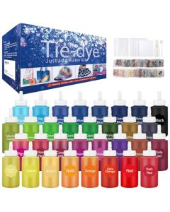 Tie Dye Kit 32 Color Allinone Clothing Dye Kit Permanent Fabric Dye for Kids Adults Large Group Handmade Party Activity DIY Bright Neon Tye Dye Accessories
