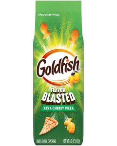 Goldfish Flavor Blasted Xtra Cheesy Pizza Cheese Crackers, 6.6 Oz Bag