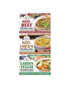 Edward Sons Vegan Chicken Beef Vegetable Bouillon Cubes Vegan Broth Gluten Free Stock No Trans Fat Use in Soups Stews and Pilafs 8 Cubes of Each