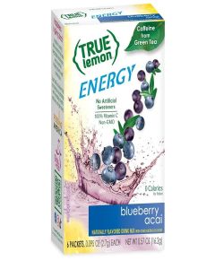 True Citrus, True Lemon, Energy, Blueberry Acai, 6 Packets, 0.095 oz (2.7 g) Each