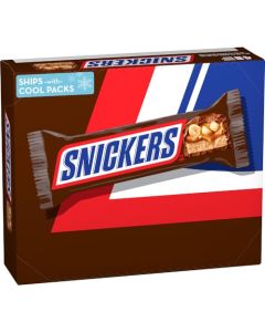 SNICKERS Full Size Bulk Milk Chocolate Candy Bars 186 oz Bar 48 ct Box