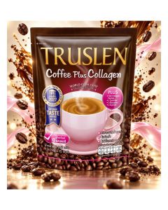 Truslen Collagen Coffee – Slimming & Skin Glow Drink with L-Carnitine & No Sugar – 240g (15 Sticks)