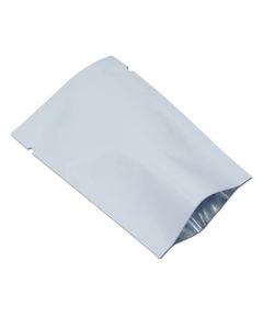 PABCK 200 Pieces White Metallic Mylar Foil Open Top Sealable Bags 275x39inch Inside Size 24x35 inch Vacuum Heat Seal Pouches for Food Storage Packaging with Tear Notches