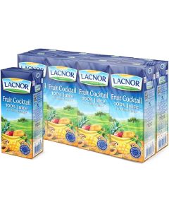 Lacnor Essentials Long Life Fruit Cocktail Juice 180 ml Pack Of 8 X 4