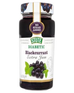 Stute No Sugar Added Diabetic Blackcurrant Extra Jam, 15.17 oz ℮ 430 g مربى الكشمش الأسود الخالي من السكر لمرضى السكر