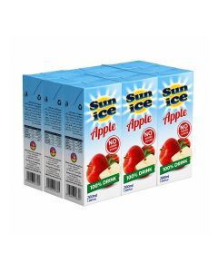 Sun Ice Apple Drink 100% No Added Sugar – 9 x 200ml Pack