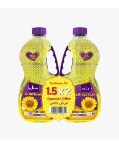 Jenan Sunflower Oil 1.5L, 2-Pack