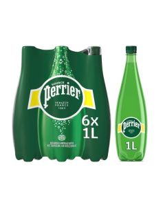 Perrier Natural Sparkling Mineral Water, 1 Liter (Pack Of 6)